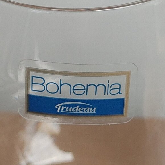 VIA RAIL Stemless Glasses PAIR TRUDEAU Bohemia Set of 2 BNIB European crystallin - Picture 5 of 15